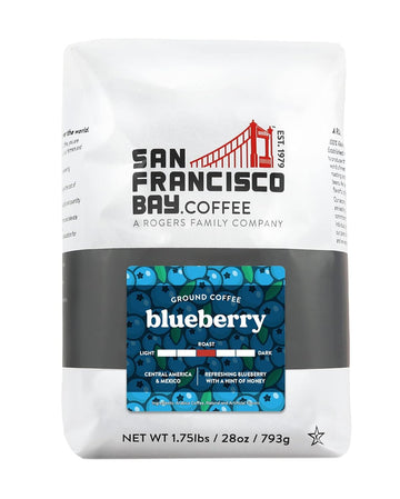 San Francisco Bay Ground Coffee - Blueberry (28oz Bag), Flavored, Medium Roast