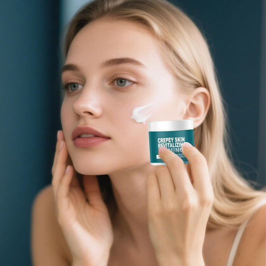 Skin Care Cream, Crepey Skin Repair Treat-Ment, Face Tightening Cream, Fast-Absorbing, Non-Greasy, 5.3X5.3X5.5Cm, For Sensitive Dry Oily Face