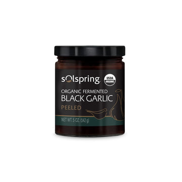 Dr. Mercola Solspring Organic Fermented Black Garlic - Peeled, 1 Jar (5 Oz.), Made In Usa, Usda Organic, Gluten Free, Soy Free, Vegan