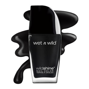 Wet N Wild Wild Shine Nail Polish, Black Crème, Nail Color