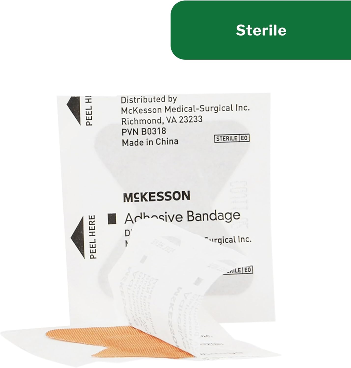 McKesson Adhesive Bandages, Sterile Fabric Digit Fingertip, Tan, 1.7 in x 2 in, 100 Count, 24 Packs, 2400 Total : Health & Household