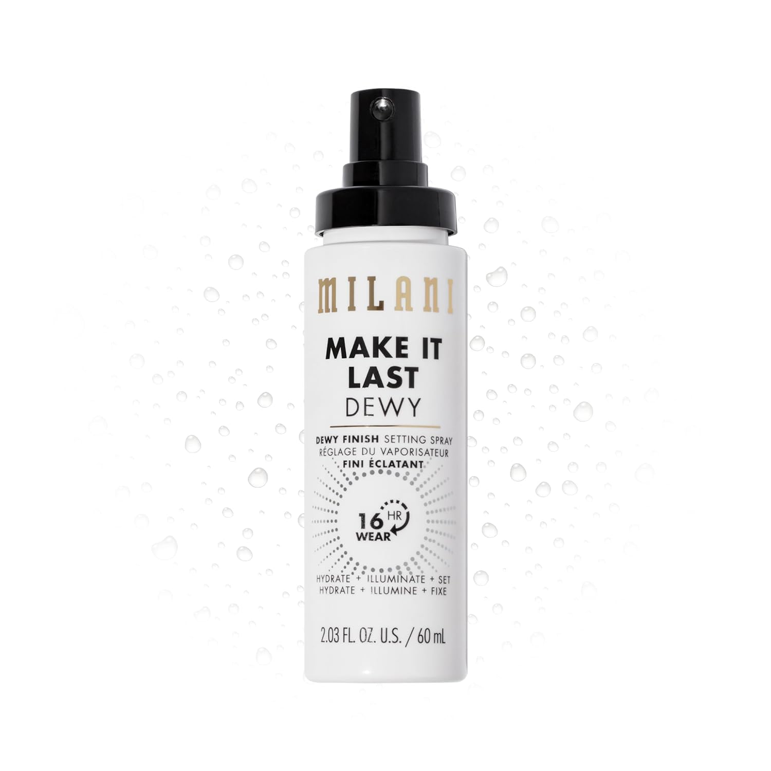 Milani Make It Dewy Setting Spray 3 In 1- Hydrate + Illuminate + Set (2.03 Fl. Oz.) Makeup Finishing Spray - Makeup Primer & Hydrating Setting Spray
