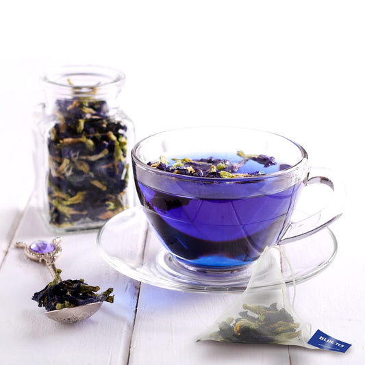 Blue Tea - Butterfly Pea Flower Garcinia Herbal Tea - 15 Tea Bags | Anti-Oxidant Rich | Flower Based - Herbal Tea - Vegan - Caffeine Free - Natural Ingredients - Detox Tea - Non Gmo | Tin Pack