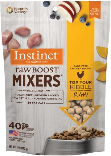 Instinct Raw Boost Mixers Freeze Dried Raw Cat Food Topper, Grain Free Cat Food Topper 6 Ounce (Pack Of 1)