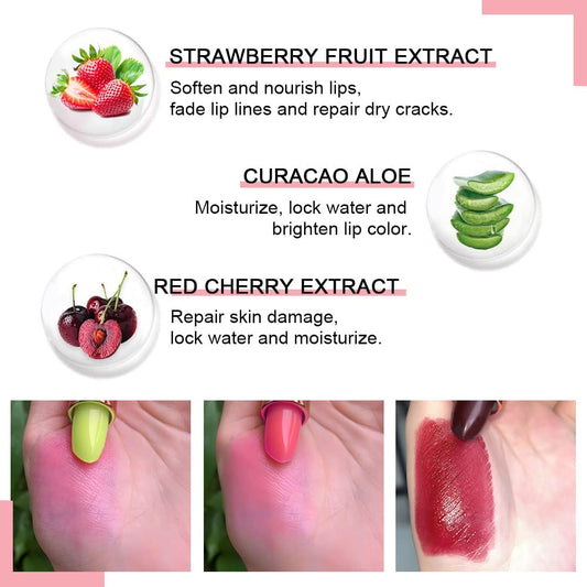 Evpct 2Pcs Avocado Tinted Lip Balms Ph Lip Color Changing Lipstick Balm Stain Gift Set Queen For Women Girls Korean Mood Long Lasting Color Change Light Pink Lipstick Lip Tint Plumper Gloss