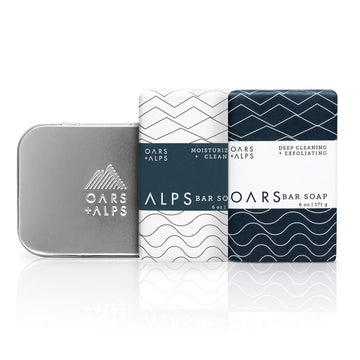 Oars + Alps Men's Bar Soap Gift Set, Dermatologist Tested and Made with Clean Ingredients, TSA Approved, 2 Pack, 6 Oz Each