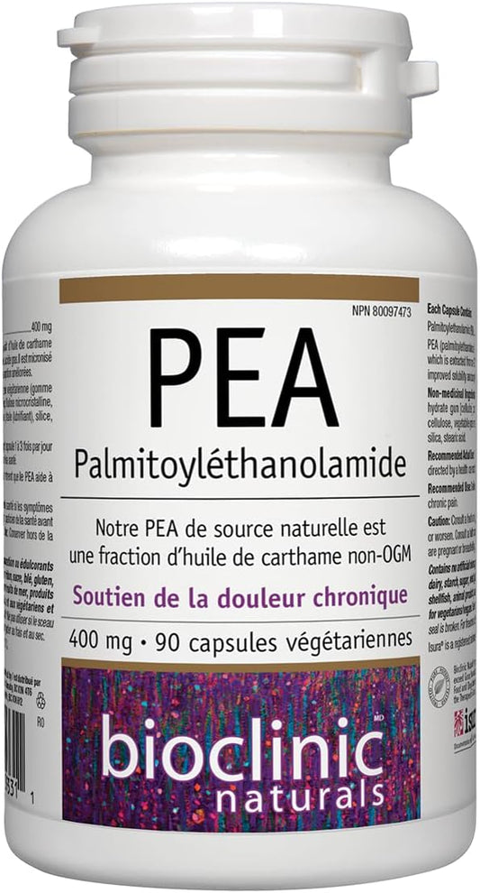 Bioclinic Naturals Pea Palmitoylethanolamide 400 Mg 90 Vegetarian Capsules