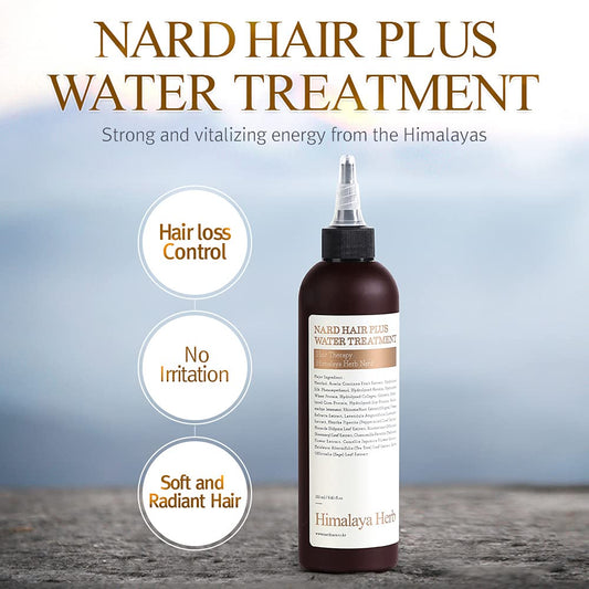 Nard Hair Plus Water Treatment 8.45 Fl. Oz - Hair Care For Damaged Dry Hair - Argan, Olive, Jojoba, Macadamia, Sunflower 5 Natural Oils - Rich In Protein Amino Acids