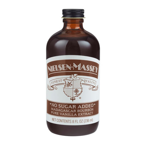 Nielsen-Massey No Sugar Added Madagascar Bourbon Pure Vanilla Extract For Baking And Cooking, 8 Ounce Bottle