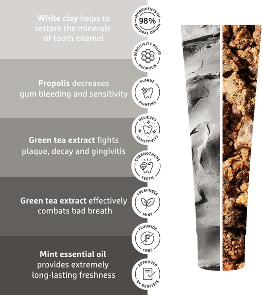 Ecodenta Gum Protection Toothpaste With Tea Tree Oil I Tooth Paste Without Fluoride, Strengthens And Protects The Gums I Toothpastes With Natural Ingredients, Suitable For Vegans, 75Ml