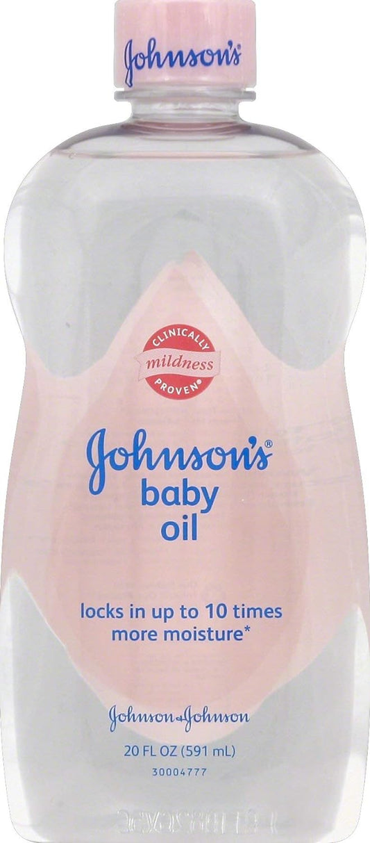 Johnson's Baby Oil, Pure Mineral Oil to Prevent Moisture Loss, Original 20 fl. oz : Baby