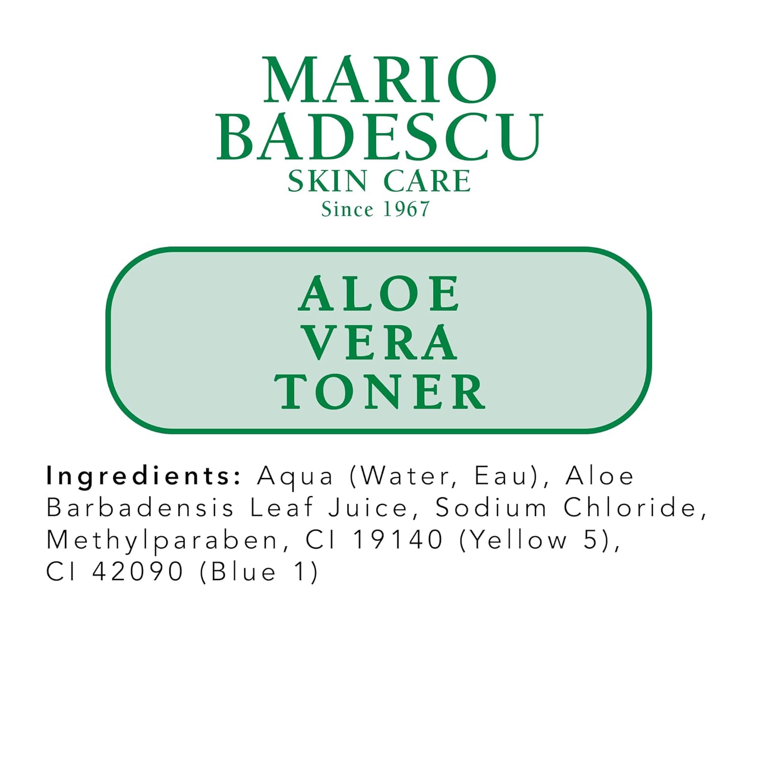 Mario Badescu Aloe Vera Toner for Dry and Sensitive Skin | Soothing Facial Toner that Hydrates and Balances| Formulated with Aloe Vera| 16 FL OZ : Beauty & Personal Care