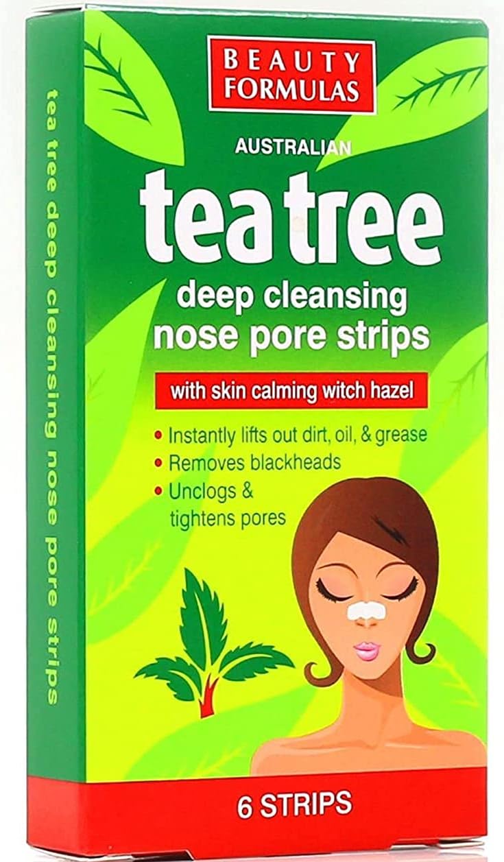 Beauty Formulas Australian Tea Tree Deep Cleansing Nose Pore Strips X 18