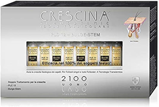 Crescina Follicular Islands Plc12 Bulge Stem Hair 2100 Man 40 Ampoules