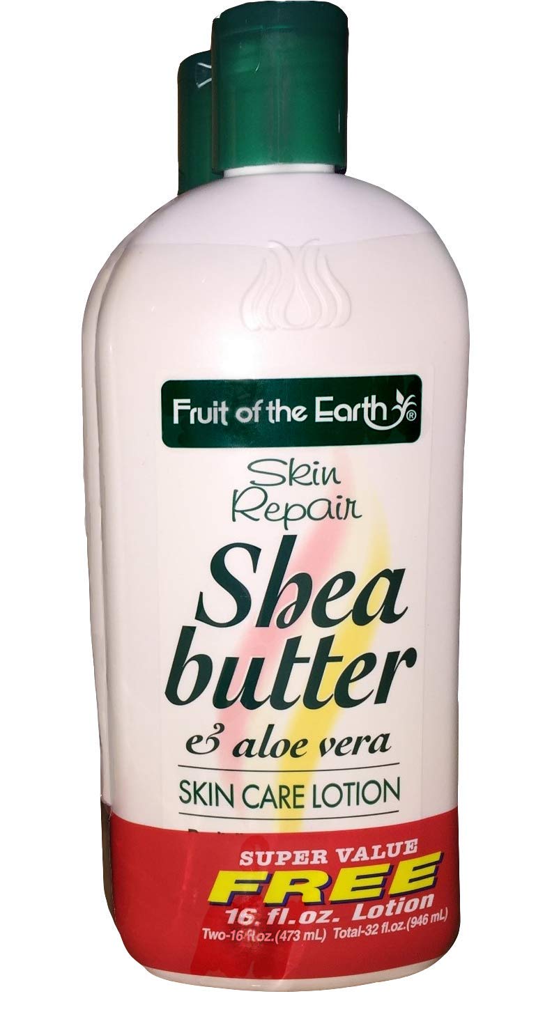 Fruit Of The Earth Shea Butter Lotion W/Aloe Vera 16 Ounce (2 Pack)