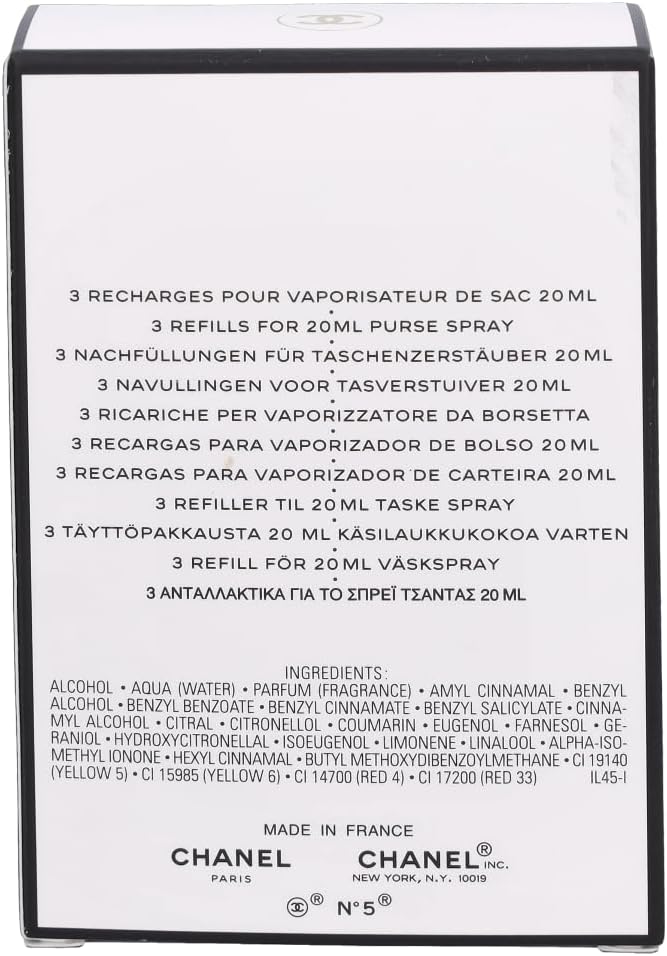 Chanel No. 5 Pocket Spray, 3 X 20 Ml