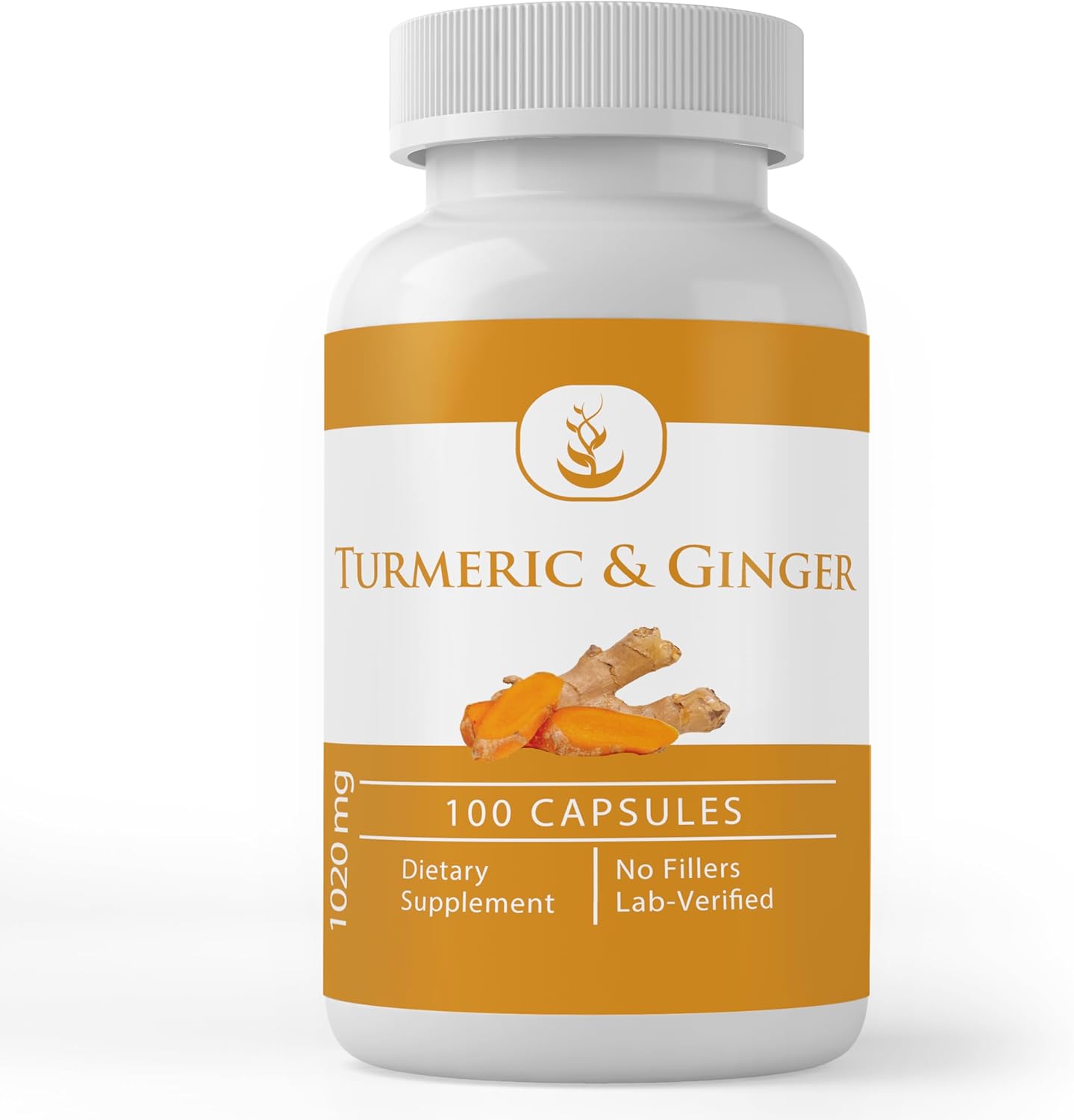 Pure Original Ingredients Turmeric Curcumin & Ginger, (100 Capsules) Always Pure, No Additives Or Fillers, Lab Verified (100 Capsules)