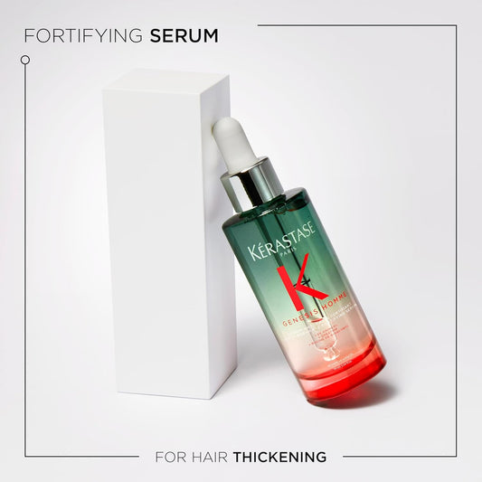 Kérastase Genesis Homme, Anti-Hair Fall Fortifying Serum, For Weakened & Thinning Hair, With Aminexil, Sérum Anti-Chute Fortifiant, 90 Ml