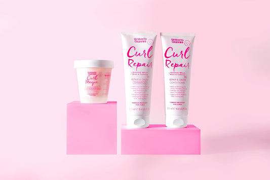 Umberto Giannini Curl Repair Shampoo, Conditioner & Mask Set, Vegan & Cruelty Free Growth Formula With Seaweed, Wheat Bran & Caffeine Curl Repair Kit