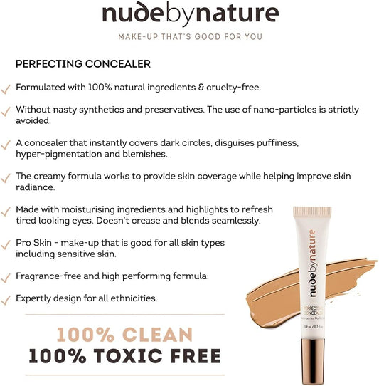 Nude By Nature Perfecting Concealer With Moisturising Ingredients, 05 Sand 5.9Ml