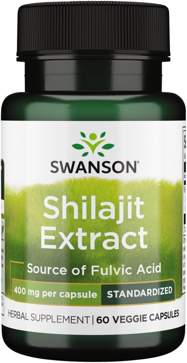 Swanson Shilajit Extract 400 Milligrams 60 Veg Capsules