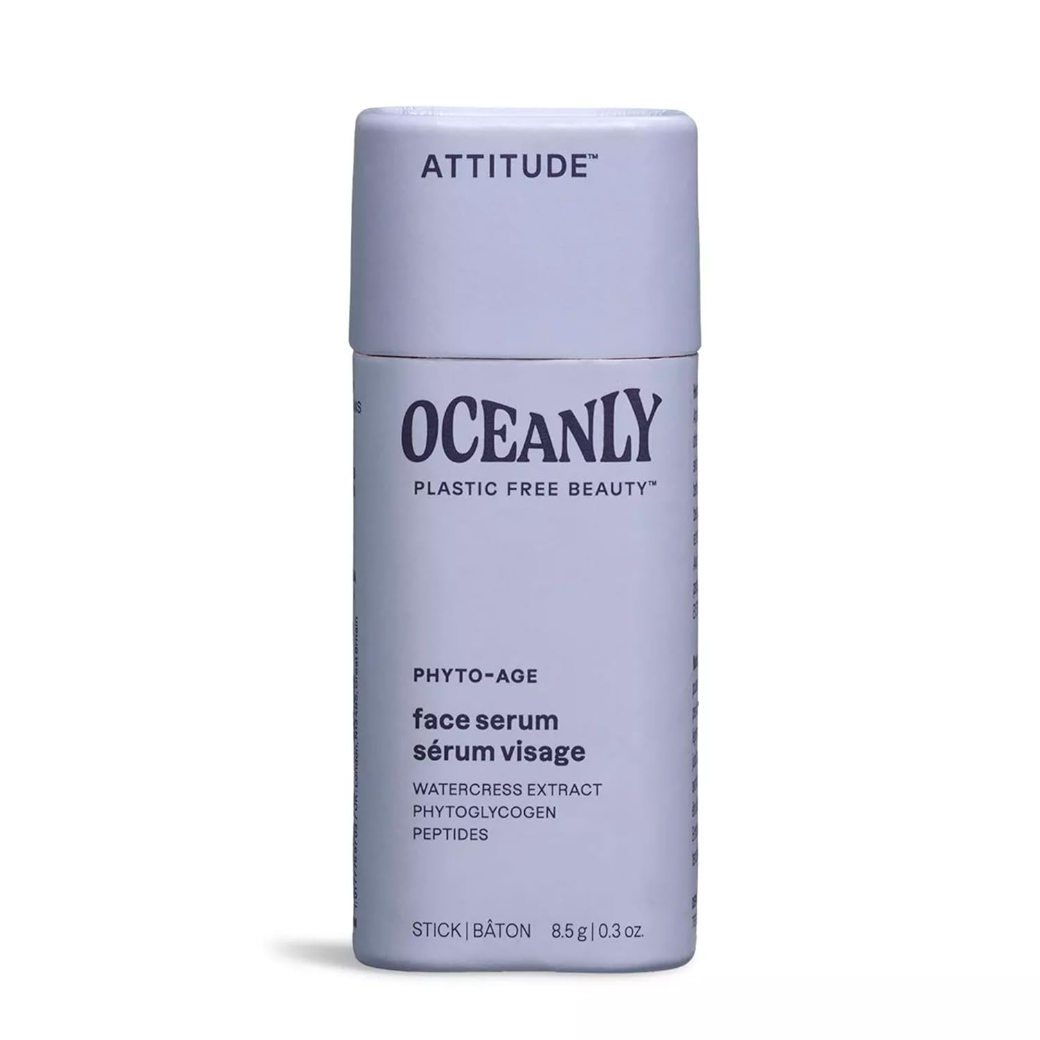 ATTITUDE Oceanly Face Serum Stick, EWG Verified, Plastic-free, Plant and Mineral-Based Ingredients, Vegan and Cruelty-free Beauty Products, PHYTO AGE, Unscented, 0.3 Ounce