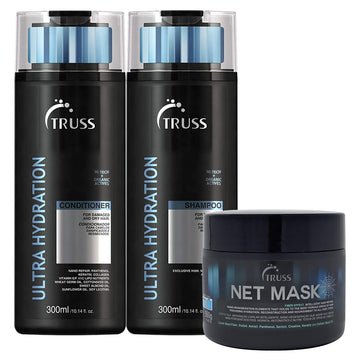 Truss Ultra Hydration Shampoo And Conditioner Set Bundle With Net Hair Mask