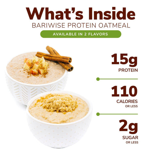 Bariwise Instant Protein Oatmeal, Apples & Cinnamon - Low Fat & Gluten Free (7Ct)