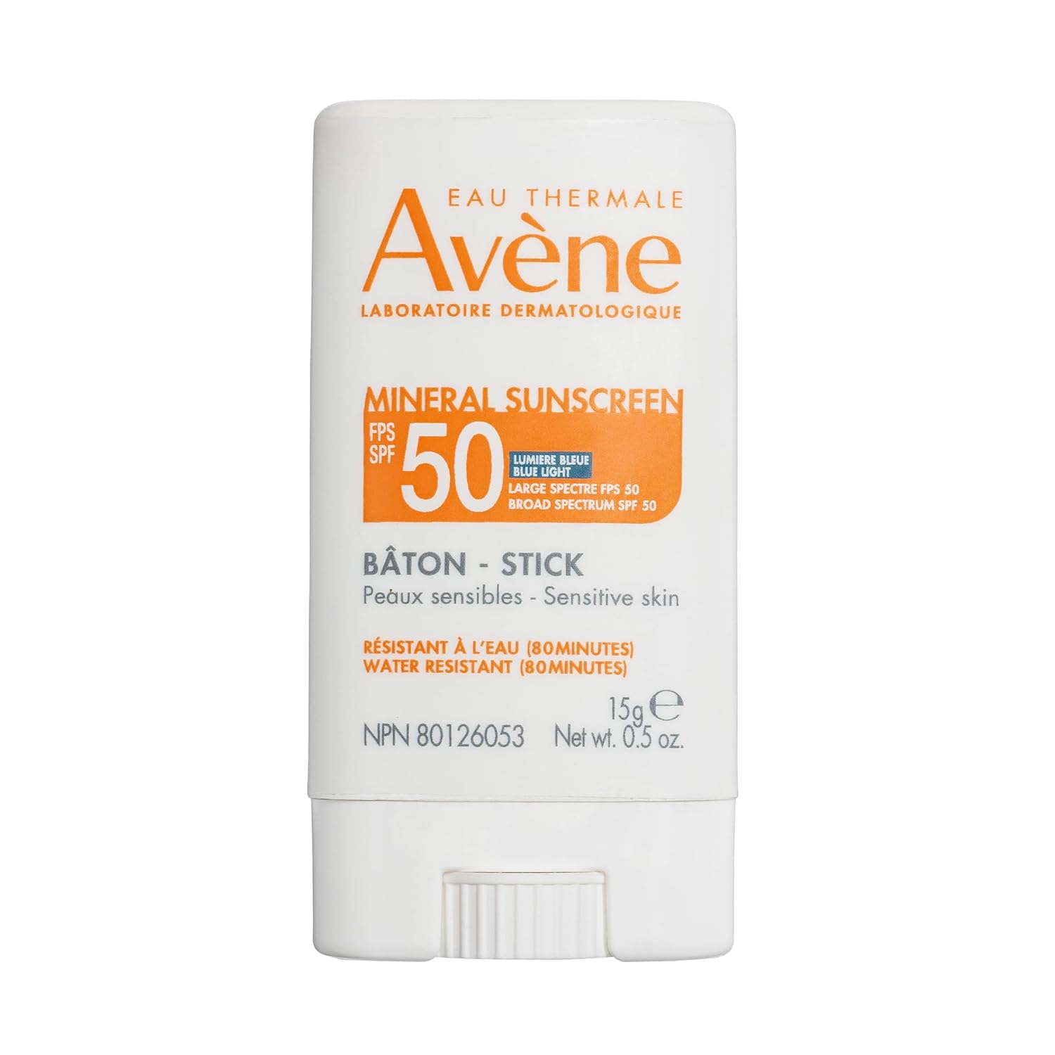 Avène Mineral Sunscreen Stick Spf 50, 0.5 Oz