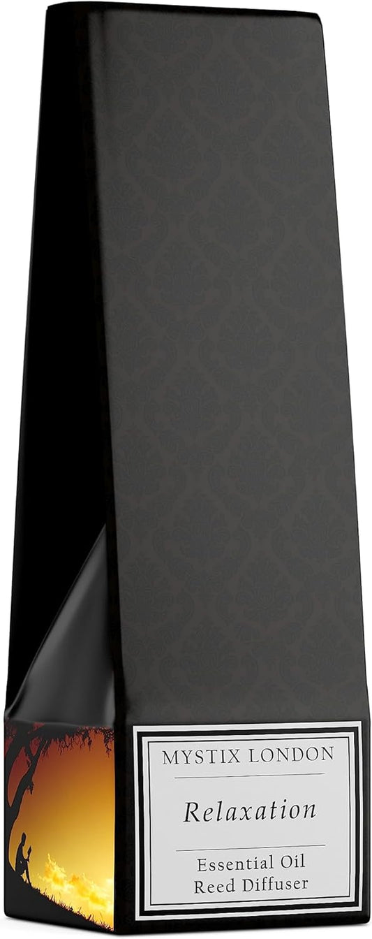Mystix London | Relaxation Essential Oil Blend Reed Diffuser | 200Ml | Best Aroma For Home, Kitchen, Living Room And Bathroom | Perfect As A Gift | Refillable