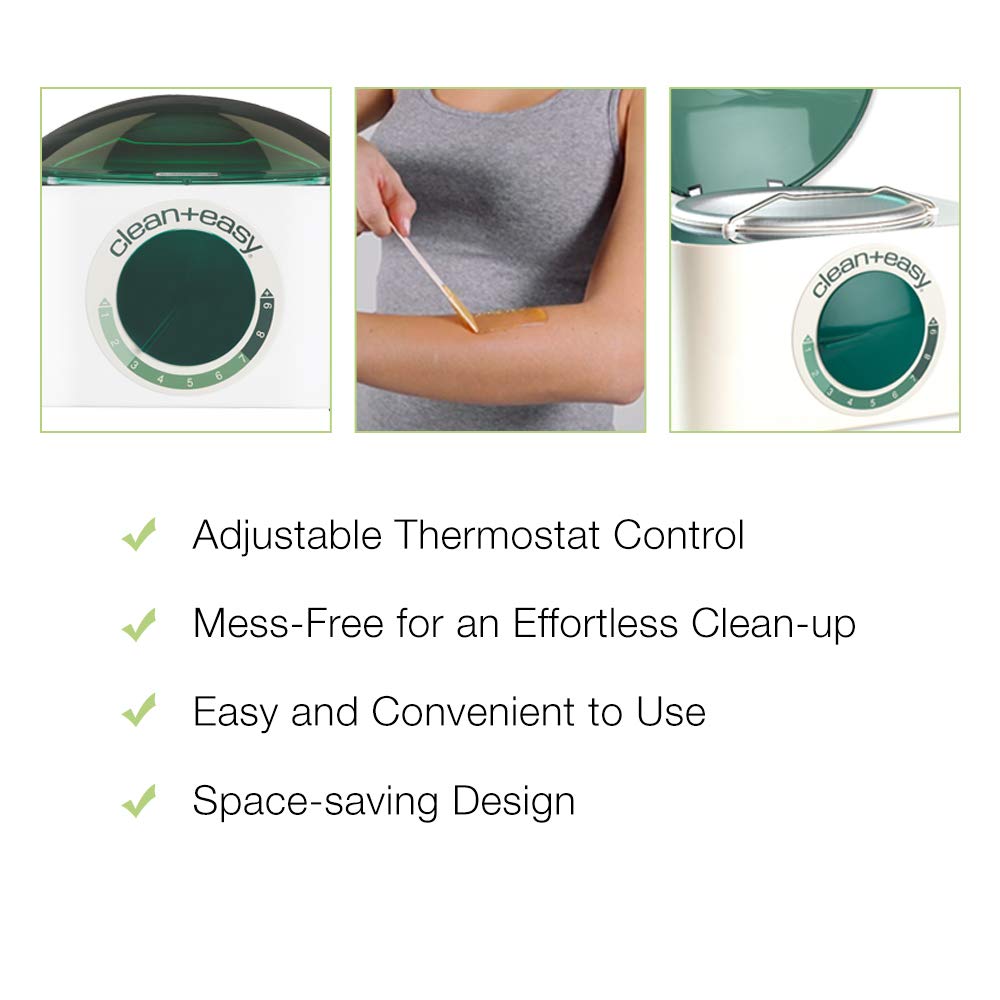 Clean + Easy Deluxe Wax Warmer – Thermostatically Controlled Hair Removal Wax Heater For Salon & Home Use, With No-Mess Scraper Bar, 120V : Beauty & Personal Care