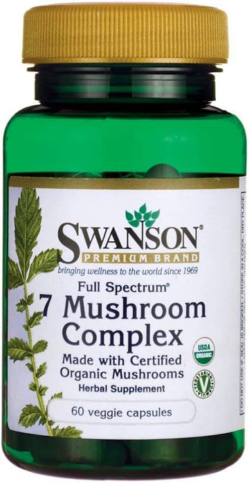 Swanson Full Spectrum 7 Mushroom Complex 60 Veg Capsules