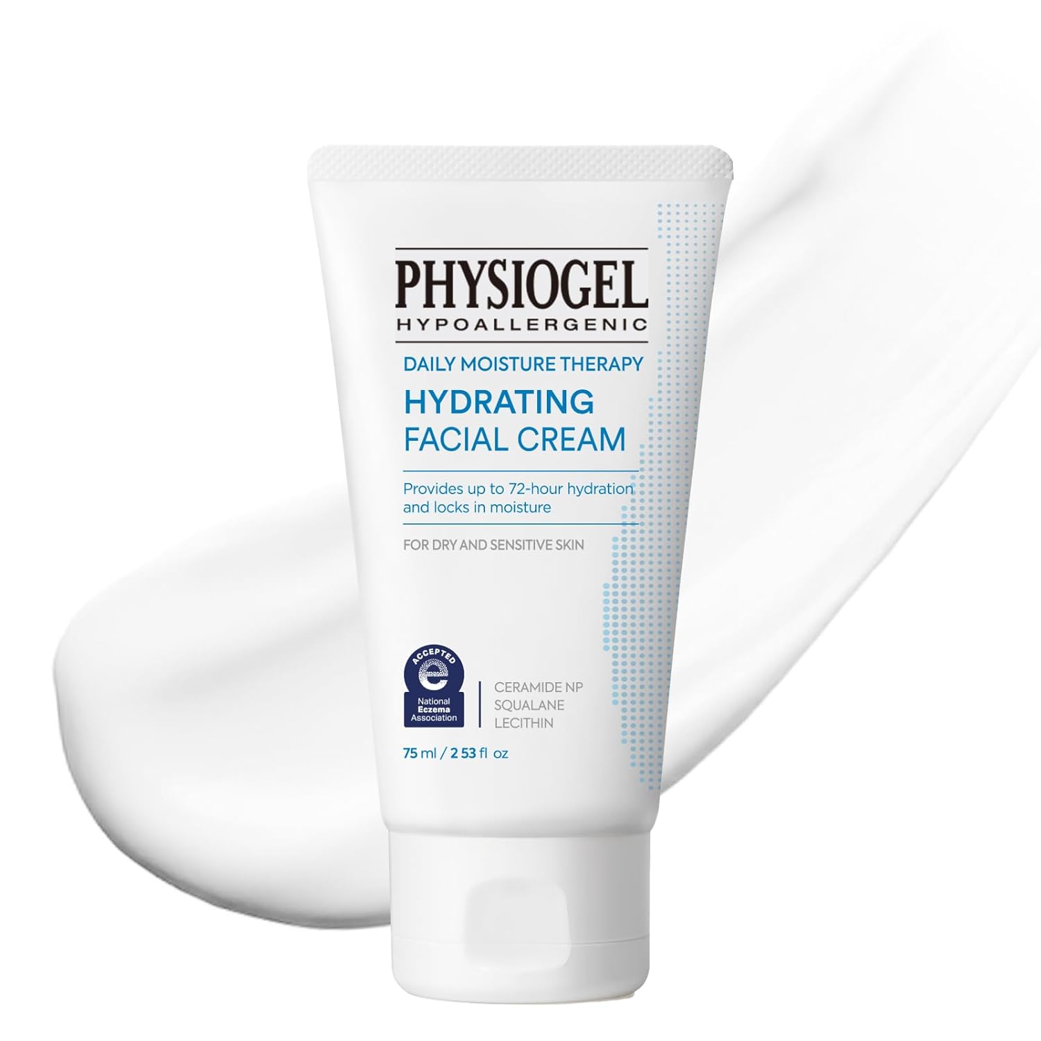 Physiogel Daily Hydrating Facial Moisturizer Lightweight Cream, 72 Hrs Hydration For Dry & Sensitive Skin, Korean Skin Care, Fragrance-Free, Non-Comedogenic, Dermatologist-Tested, Ceramide, Squalane