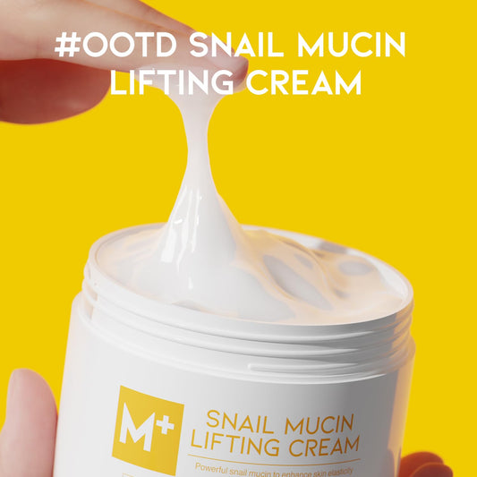 Snail Mucin Moisturizer Cream For Face, Lifting & Deep Hydrating Ceam For Face And Neck, Anti Aging, Smoothing, Korean Skincare For Glass Skin (3.38 Fl Oz)