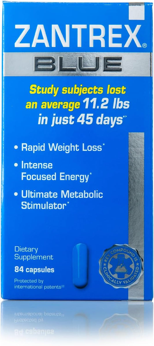 Zantrex Blue - Weight Loss Supplement Pills - Weight Loss Pills - Weightloss Pills - Dietary Supplements for Weight Loss - Lose Weight Supplement - Energy and Weight Loss Pills - 84 Count