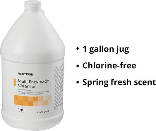 Mckesson Multi-Enzymatic Cleanser, For Surgical Instruments, Fresh Scent, 1 Gal, 1 Count, 1 Pack