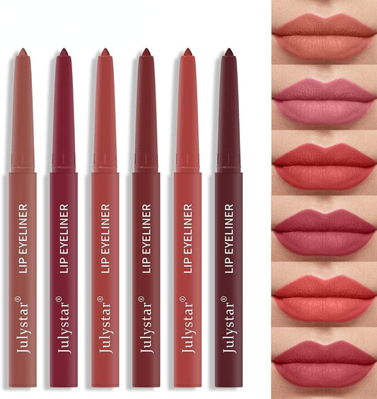 Julystar Waterproof, Sweat-Proof And Colorfast Automatic Lip Liner Matte Multicolor Decorative Lip Liner (04#)