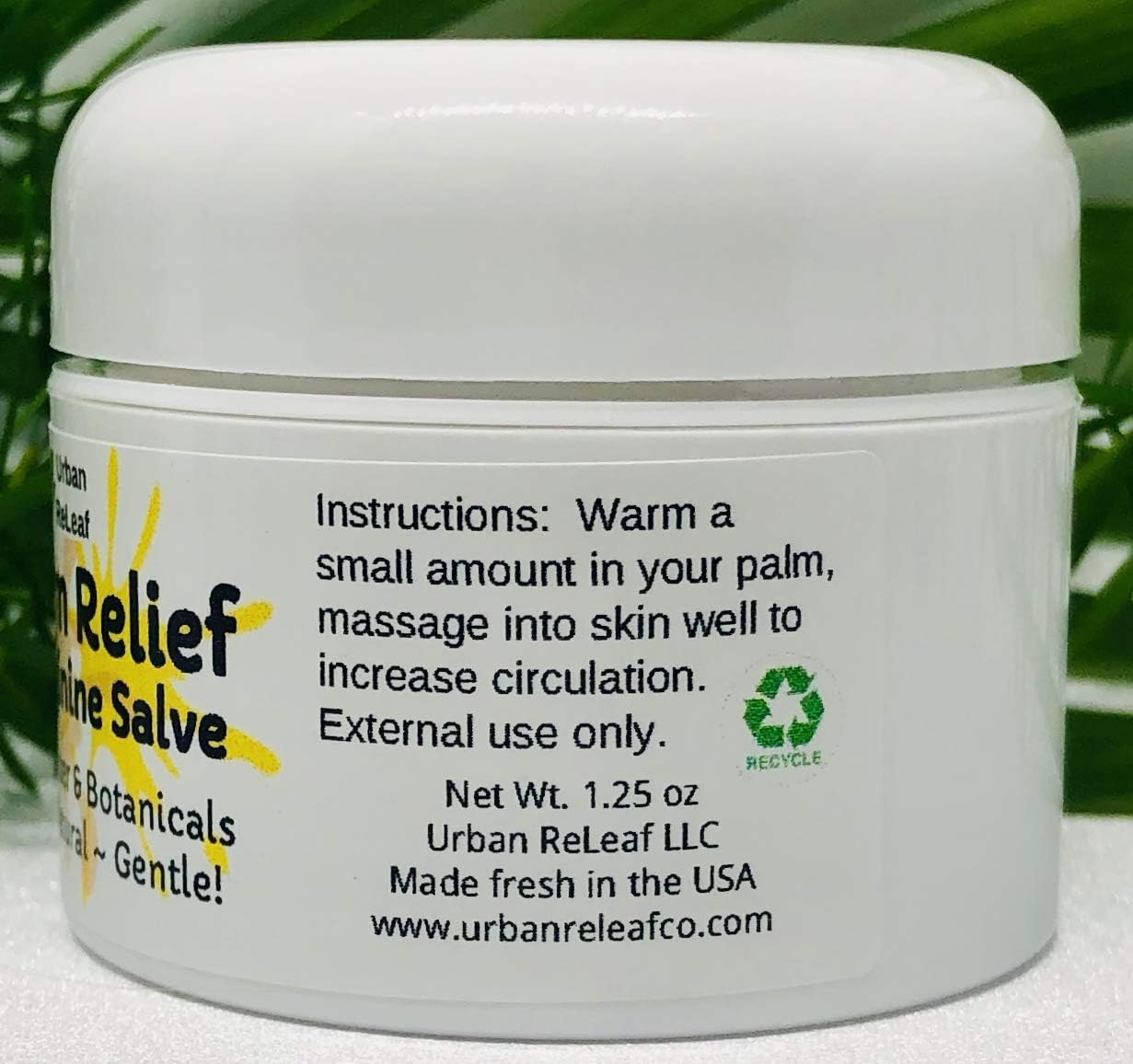 Urban Releaf Warm Relief L-Arginine Salve ! Shea Butter & Botanicals, 100% Natural. Gentle Circulation Warming Massage Cream. : Beauty & Personal Care