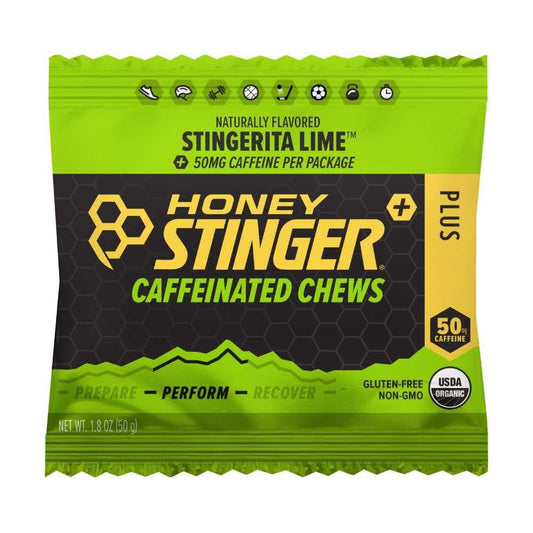 Honey Stinger Stingerita Lime Caffeinated Energy Chew | Gluten Free | With Caffeine | For Exercise, Running And Performance | Sports Nutrition For Home & Gym, Pre And Mid Workout | 12 Pack, 23.2 Ounce