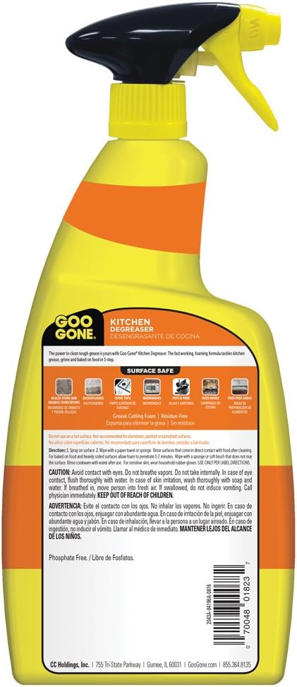 Goo Gone Kitchen Degreaser - Removes Kitchen Grease, Grime and Baked-on Food - 28 Fl. Oz