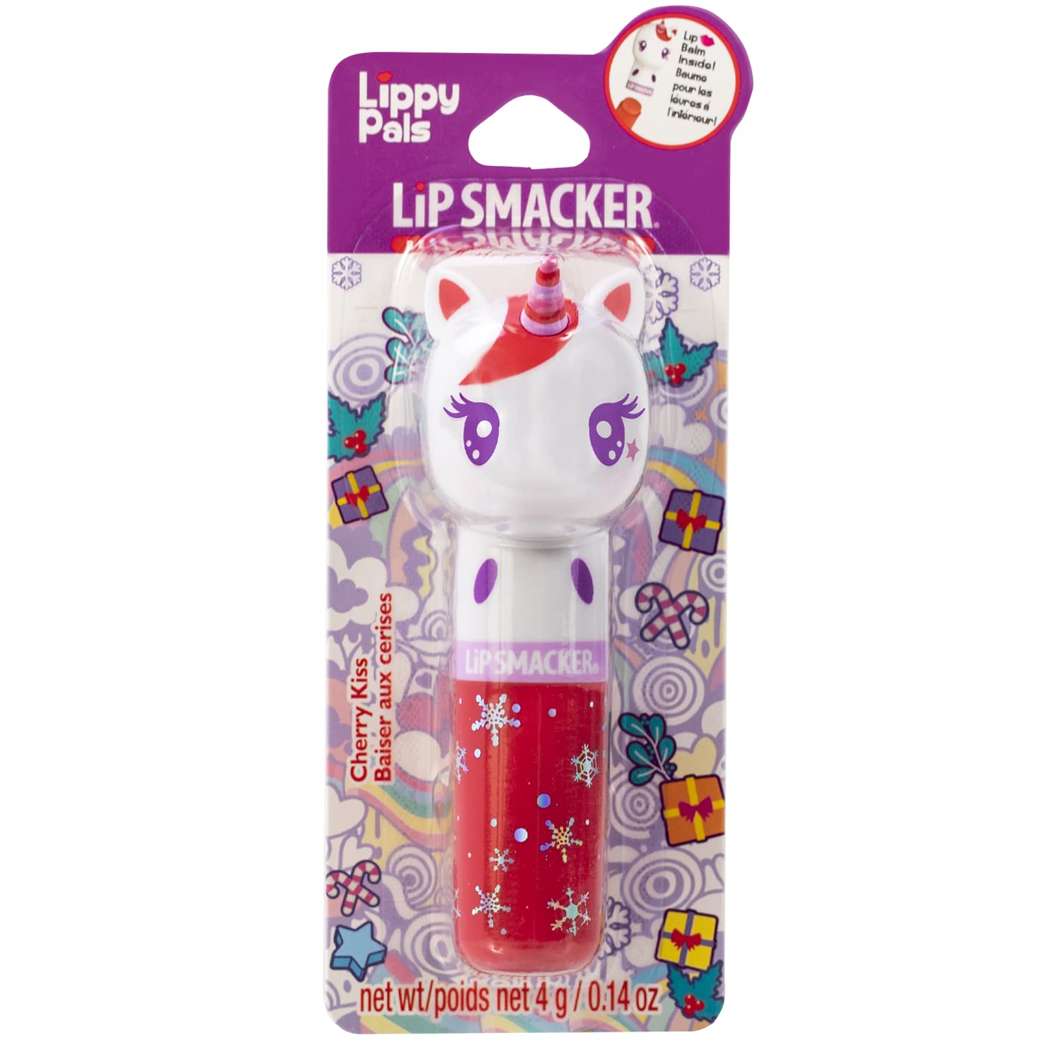 Lip Smacker Christmas Holiday Lip Balm Unicorn Lippy Pal Flavored Cherry Kiss