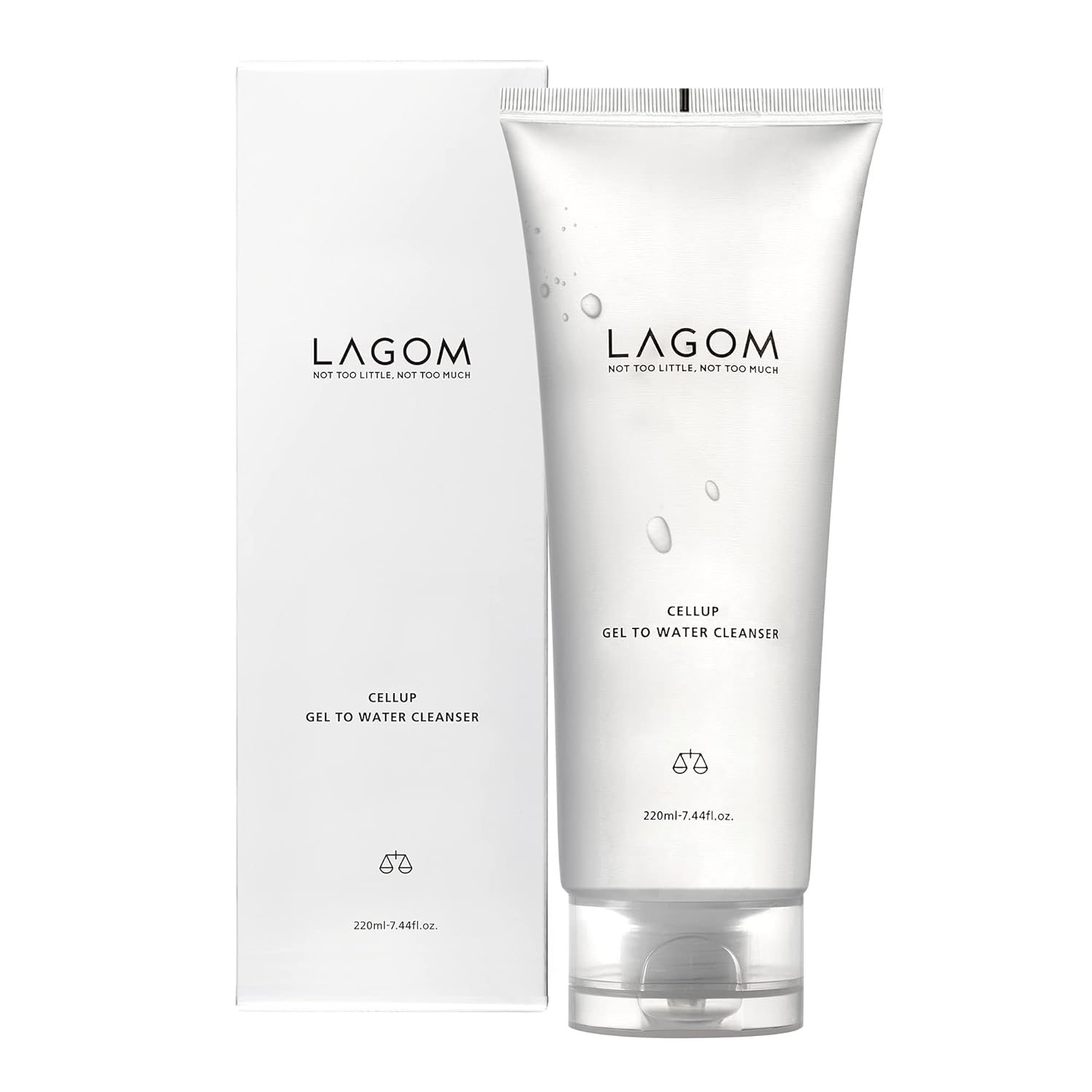 Lagom Cellup Gel To Water Cleanser, Jelly - Morning Cleanser-Daily Face Wash With Acacia Seed Omega-3 Gentle Hydrating Herbal Facial Cleanser For All Type Of Skin 7.44 Fl Oz