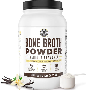 16Oz Organic Bone Broth Protein Powder From Grass Fed Beef - Usda Certified Organic, Single Ingredient, Rich In Collagen, Glucosamine, No Additives, Perfect For Carnivore, Paleo, And Keto Diets