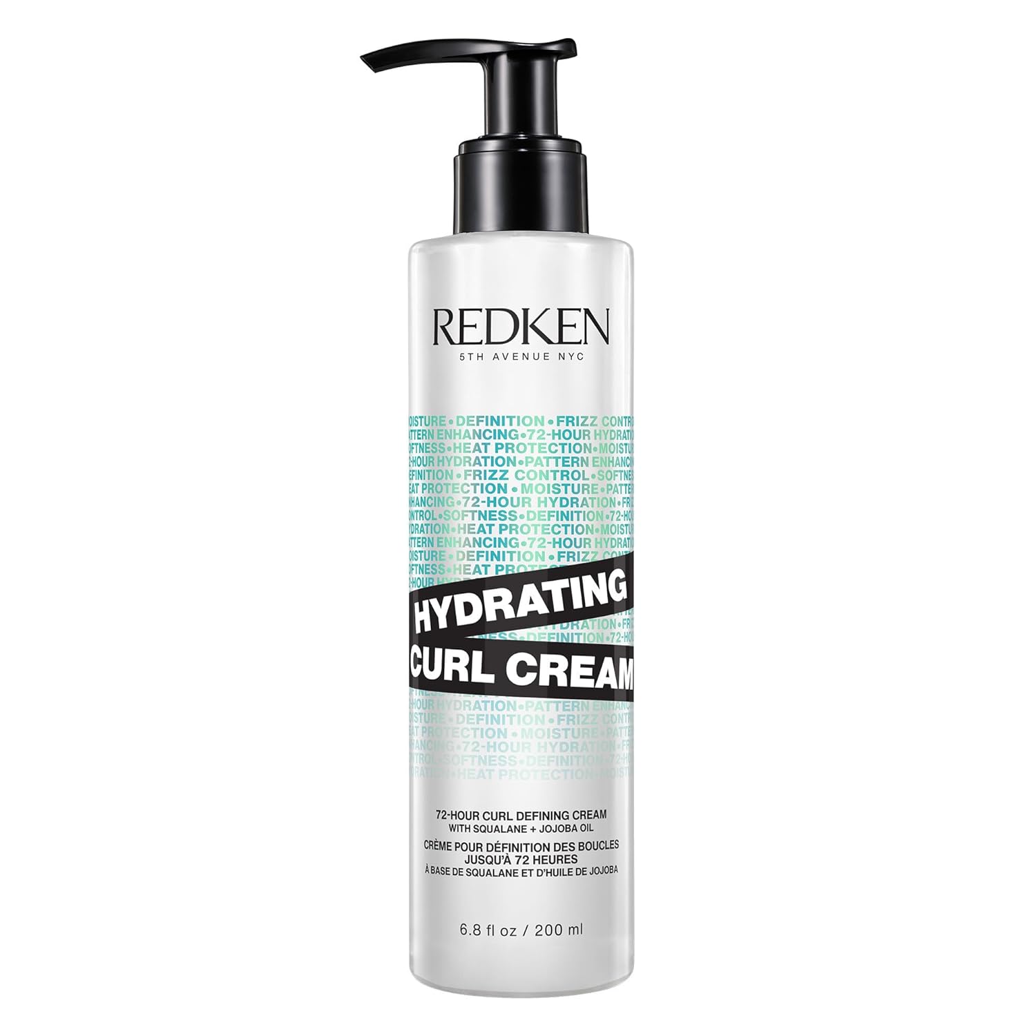 Redken Hydrating Curl Cream | 72-Hour Curl Definition | Heat Protection Up To 450°F | Formulated With Squalane & Jojoba Oil | For Curly And Coily Hair | Silicone-Free | Paraben-Free