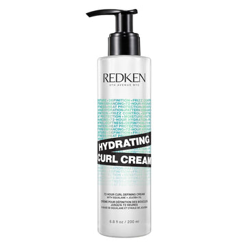 Redken Hydrating Curl Cream | 72-Hour Curl Definition | Heat Protection Up To 450°F | Formulated With Squalane & Jojoba Oil | For Curly And Coily Hair | Silicone-Free | Paraben-Free