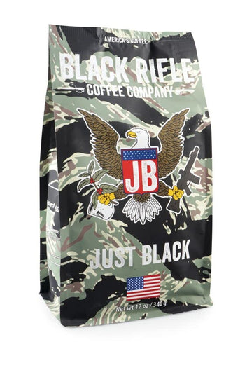 Black Rifle Coffee Company Just Black, Medium Roast Whole Coffee Beans, 12 Oz Bag