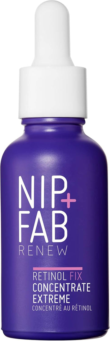 Nip+Fab Retinol Fix Concentrate Extreme 10% - Next-Generation Solution For Youthful Skin With Time-Release Complex, Bakuchiol, Peptides, And Hydration Complex, 30Ml