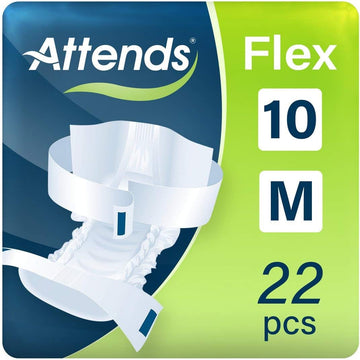 Attends Flex Pack Of 22 Straight Incontinence Protectors - 10 M - Greyish