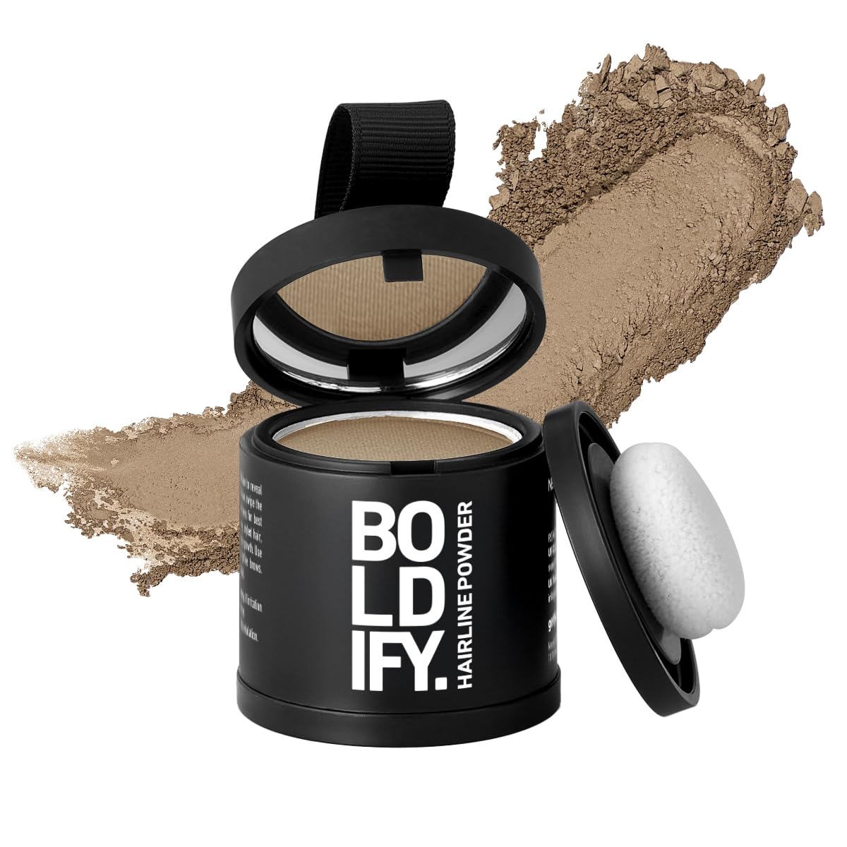 Boldify Hairline Powder - Root Touch Up Hair Color For Gray Coverage - Bald Spot Concealing Hair Powder For Women & Men - 48-Hour Stain-Proof - Dark Brown