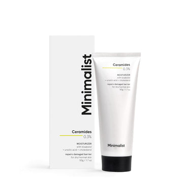 Minimalist 0.3% Ceramide Bisabolol Face Moisturizing Cream For Barrier Repair & Deep Moisturization | For Dry To Normal Skin Type | For Women & Men | 1.7 Oz / 50 Gm